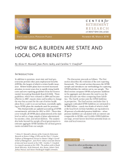 how big a burden are state and local opeb benefits?