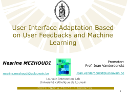 User Interface Adaptation based on User Feedback and