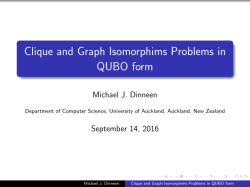 Clique and Graph Isomorphims Problems in QUBO form