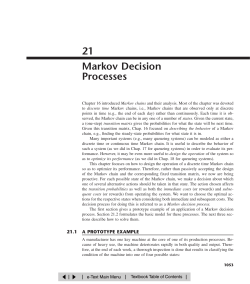 Chapter 21 Markov Decision Processes