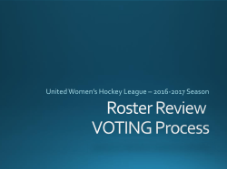 Roster Review Proposals