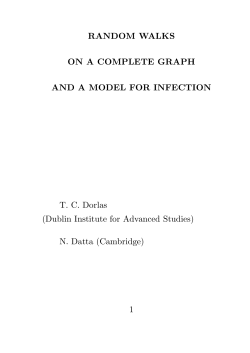 RANDOM WALKS ON A COMPLETE GRAPH AND A MODEL FOR