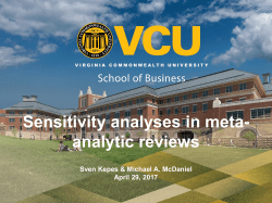 Sensitivity analysis: Outliers