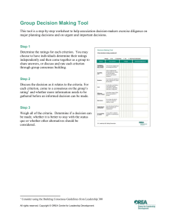 Group Decision Making Tool