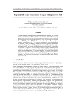 Segmentation as Maximum-Weight Independent Set