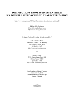 distributions from business entities: six possible