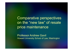 Comparative perspectives on the &ldquo;new law&rdquo; of resale price