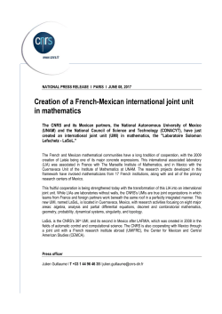 Creation of a French-Mexican international joint unit in