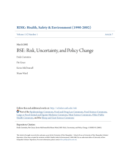 BSE: Risk, Uncertainty, and Policy Change