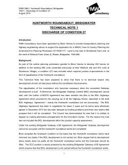 huntworth roundabout, bridgwater technical note 1 discharge of