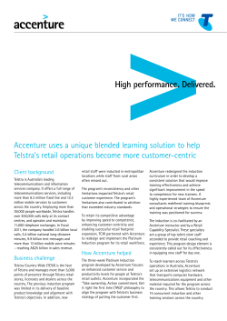 Accenture uses a unique blended learning solution to help Telstra`s