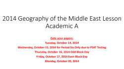 2014 Geography of the Middle East Lesson Academic A