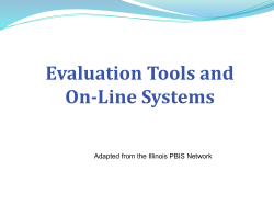 Overview of Evaluation Tools