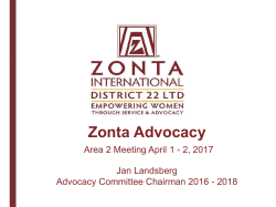 advocacy - Zonta District 22