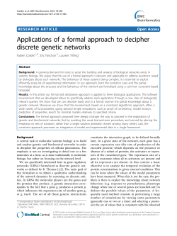 Applications of a formal approach to decipher discrete genetic