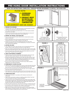 pre-hung door installation instructions