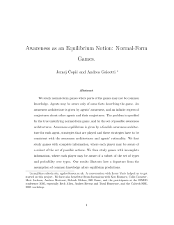 Awareness as an Equilibrium Notion: Normal