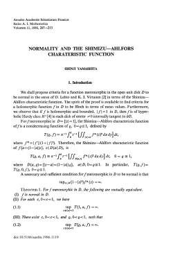 Normality and the Shimizu-Ahlfors characteristic function