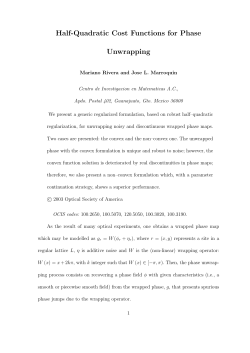 Half-Quadratic Cost Functions for Phase Unwrapping