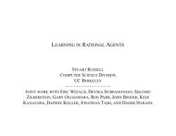 learning in rational agents - People @ EECS at UC Berkeley