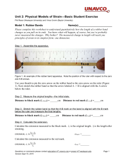 Unit 2: Physical Models of Strain&mdash;Basic Student