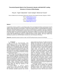Theoretical Dynamic Model of the Piezoelectric Actuator