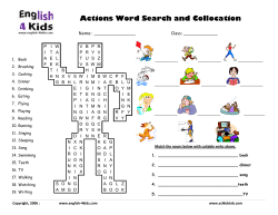 Actions Word Search and Collocation