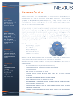 Nexius_Microwave_Datasheet