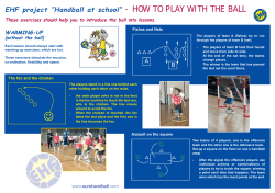 EHF project &rdquo;Handball at school&rdquo;