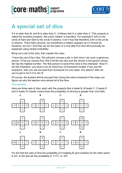 Probability_Special dice