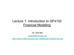 FE5106 Advanced Numerical Methods
