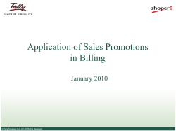 Mode of Sales Promotion Applicability in Billing