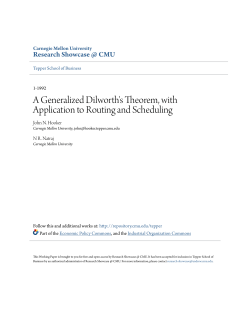 A Generalized Dilworth`s Theorem, with Application to Routing and