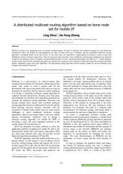 a distributed multicast routing algorithm based on bone node set for