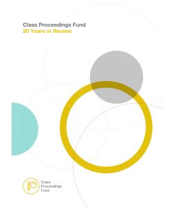 Class Proceedings Fund 20 Years in Review