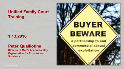 IMPACT OF SEX BUYING? Program Improvement?