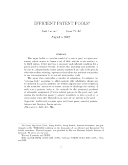 efficient patent pools