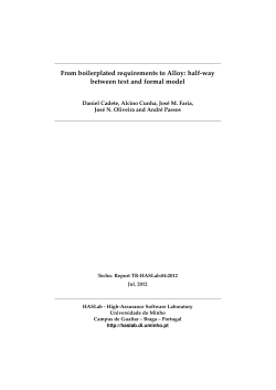 From boilerplated requirements to Alloy