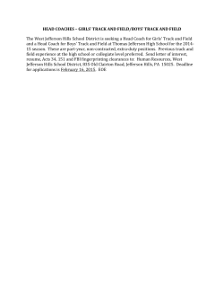 HEAD COACHES &ndash; GIRLS` TRACK AND FIELD/BOYS` TRACK AND
