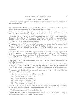 2. Abstract integration theory In order to begin our approach to the