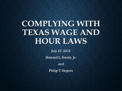 Complying with Texas wage and hour laws