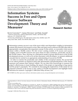 Information systems success in free and open source software