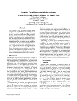 Learning Payoff Functions in Infinite Games