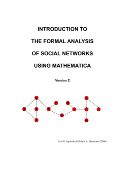 Introduction to the Formal Analysis of Social