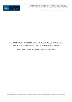 is labor mobility a prerequisite for an optimal currency area?