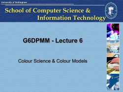 Multimedia - School of Computer Science