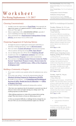 Rising Sophomore Worksheet