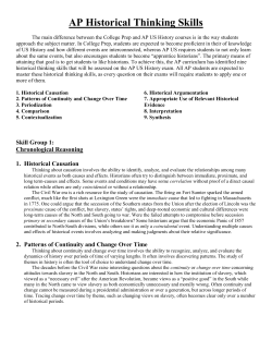 AP Historical Thinking Skills