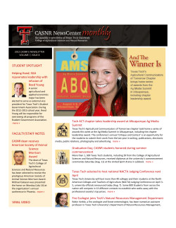 CASNR eNewsletter - August 2012