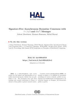 Signature-Free Asynchronous Byzantine Consensus with t - HAL